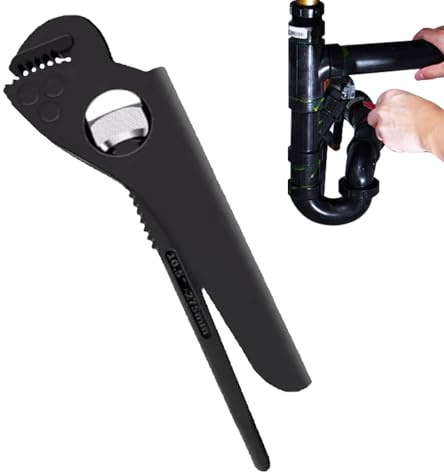 ETUCYNG Pipe Wrench | Justerbar 18–30 cm rörtång av kolstål – halkfri reparationstång för vattenrör diskbänk badrum toalett jordbruk rörmokare