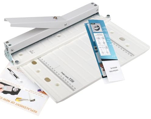 Manual Paper Creaser 13.78Inch Creasing Machine with Extended Positioning Block Paper Folder Folding Machine for Paper Book Covers Cardstock Brochures Invitations (Portable Style)