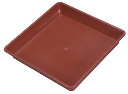 FENICAL 10 Unidades Bandeja de Plástico Cuadrada para Macetas de Plantas y Bonsáis, Resistente al Calor, Color Rojo, Adecuado para Jardín y Hogar