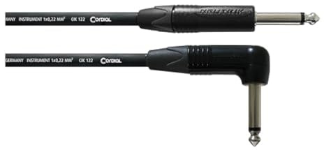 CORDIAL Kabel Gitarre jack recht/abgewinkelt 6 m Kabel INSTRUMENT Select Jack recht/abgewinkelt