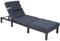 Mendler Poly-Rattan Sonnenliege HWC-A51, Relaxliege Gartenliege Liege Premium - anthrazit, Kissen grau