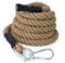 Aoneky Gym Kletterseil mit Karabiner 30/40/50mm - Krafttraining Sportseil - Muskeltrainingsseil, Krafttraining Kampfseil 3/4/4,5/5,5/6/7,5/9M (40mm 4M)