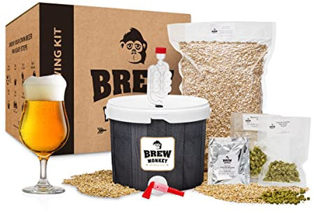 Brew Monkey® Bierbrauset Tripel | Basic Set 5 Liter Bier | 8,2% Vol. | Bier Brauen Set | Männergeschenke | Bier Geschenke für Männer | Geburtstagsgeschenk für Männer | Geschenke für Papa