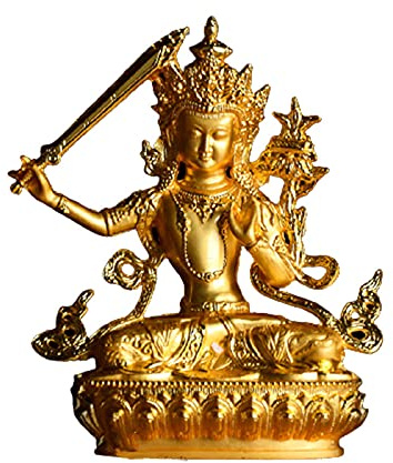 YGAKX Buddha Figur deko Ornamente Statue Tibetischer Buddhismus Buddha Manjushri Bodhisattva-Tempel, der majestätischen Buddha-Statuen und Feng-Shui-Ornamenten gewidmet ist