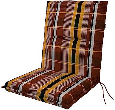 Doppler / Niederlehner Spot / 6er-Set/Gartenstuhlauflage/Niederlehner/Braun kariert/ca. 100 x 48 x 5 cm