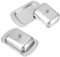 2Pcs Edelstahl Butter Dish, klassische Butter Dish mit Deckel Butter Tray Metall Butter Keeper Butter Container Käseschüssel mit Deckel für Counter Butter Halter