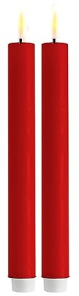 Deluxe Homeart stavljus 2 stycken 24 cm – röd