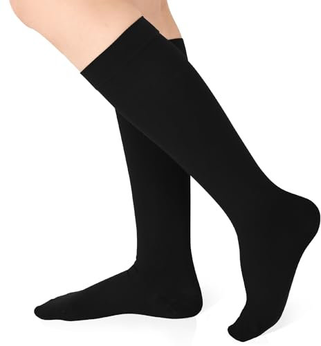 Evolyline Medizinische Kompressionsstrümpfe Damen Herren 20-30 mmHg, Waden Geschlossenem Zehenbereich StützstrüMpfe Kompressionssocken Thrombosestrümpfe Abgestufte Unterstützung für Krampfadern ödeme