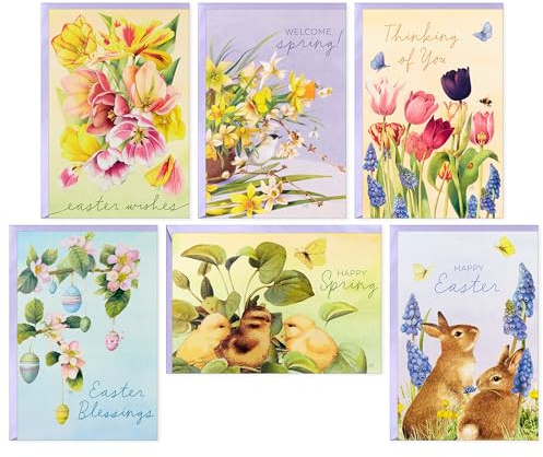Hallmark Vintage Easter Cards Assortment, Marjorlein Bastin (36 Spring Cards with Envelopes)