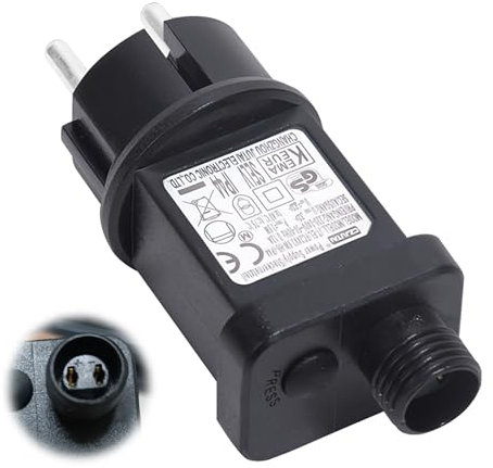 Netzteil Lichterkette Weihnachten Netzteil Transformator 24V 3.6W LED Stecker mit 8 Lichtmodi, Lichterketten Adapter Trafo für Weihnachtsbeleuchtung Lichternetz Lichterkette Eisregen Lichtervorhang