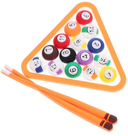 Ciieeo Flexible Glue Crafts 2 Sets Billard-kuchendekorationen Einzigartige Kuchenverzierungen Im Billard-Stil für Partys