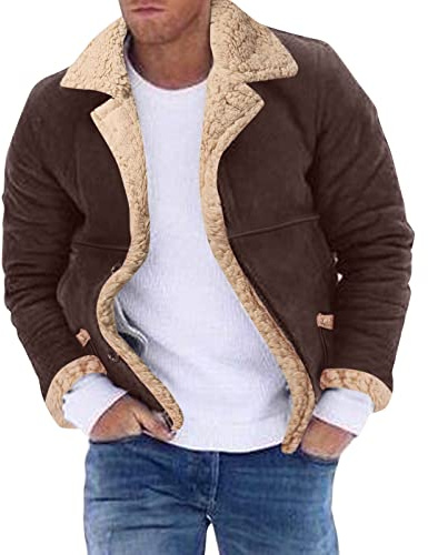 Giacca in pelle scamosciata da uomo invernale, giacca invernale da uomo con pelliccia colletto alto giacca in pelle di alta qualità giacca bomber invernale cappotto in pelle di agnello giacca da