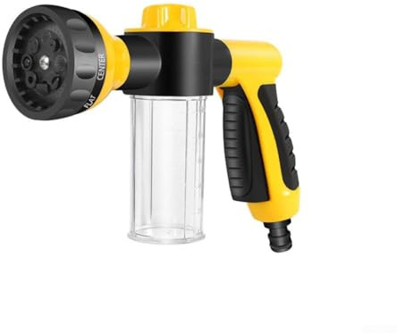 Shophubio Boquilla de pulverización de alta presión de 8 modos para manguera de jardín, pulverizador ajustable multipatrón con dispensador de jabón para regar plantas, lavado de coches y exteriores