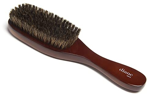 Diane Premium 100% Boar Wave Brush for Men and Barbers , Mens Hair Brush– Medium Bristles for Thick Coarse Hair – Use for Detangling, Smoothing, Wave Styles, Soft on Scalp, Restore Shine and Texture