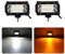 RIGIDON 2 Pcs Phare de travail led stroboscopique, 5 pouces 13cm 72W 12V 24V feux de travail, orange blanc feu antibrouillard pour offroad Véhicules Voiture camions SUV 4x4,3000K,6000K led light bar