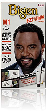 Bigen EZ Colour for Men, Permanent Colour for Hair and Beard, M1 - Jet Black