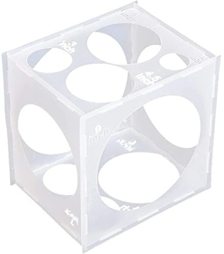 Boîte De Mesure De Ballon 2-10 Pouces - Cube De Taille En Plastique Pliable Pour Décoration, Mariage D'anniversaire, Fête
