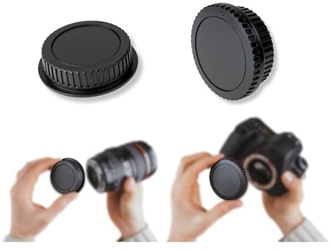 LENS-AID Kamerahuslock & bakre objektivlock set - Panasonic L | Stabil plast, anpassad för vald fattning, skydd för sensor, bajonett och bakre lins vid transport och förvaring