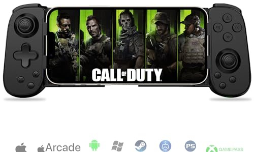 Koiiko Phone Game Controller for iPhone 17/Android/PC/Switch, Play COD, Genshin, Diablo, Support Streaming on PS5/PS4/Xbox/PC Console, Cloud Gaming Wireless Gamepad Joystick, Turbo/6-Axis Gyro/Dual Motor