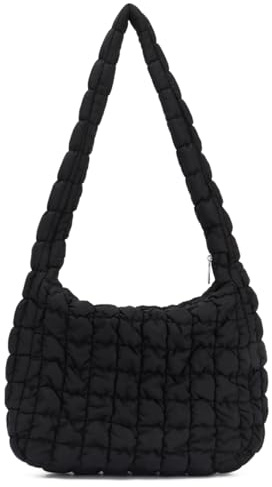EVEOUT Bolsos de Hombro Acolchado para Mujer Grande Puffer Shoppers Ligero Quilted Bolso Tote para Gimnasio Trabajo Vacaciones