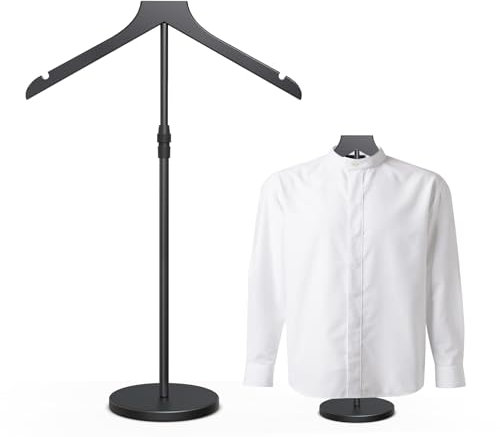 Shirt Display Stand, 18-34 Inch Height Adjustable Mannequin Torso for Vendors Shop, More Stable Dress Form Portable Clothes Garment Rack, T Shirt Display Holder Jacket Coat Stand Hanger, Black