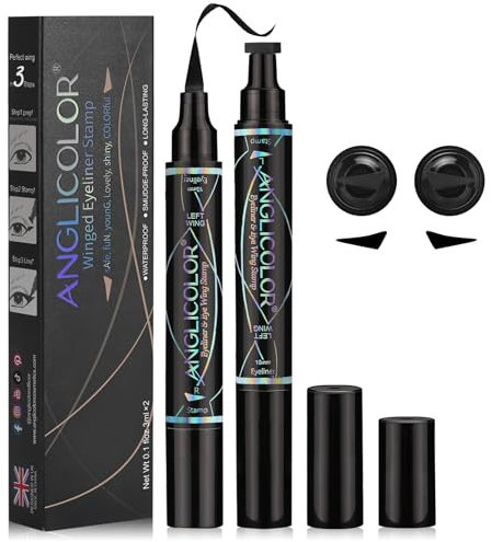 2 pezzi Eyeliner Nero Waterproof,Timbri per Eyeliner impermeabili,Matita Nera Occhi, Resistenti all'acqua, ad Asciugatura Rapida, per Feste, Viaggi, Lavoro, Matrimoni