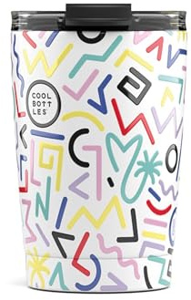 Cool Bottles - Termo Café, Vaso Térmico de Acero Inoxidable, Taza de Café - Bebidas Frías 10 horas y Calientes 5 horas - Tapa Hermética, Libre de BPA - Allegra, 330 ml