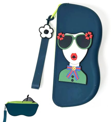 GXGM Silicona Estuche Gafas,Funda Gafas de Sol Portátil,unda Protectora para Lentes Anti Arañazos,Ligero y portátil, exquisito y a la moda