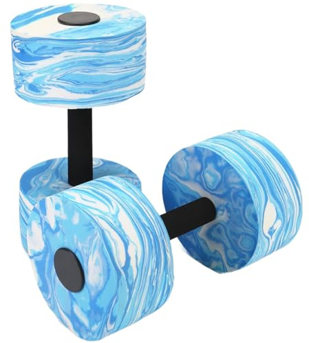 Licsaliwe Mancuernas de Agua de Espuma EVA, 2 uds., Pesas de Ejercicio de Piscina de Alta Densidad para aeróbic acuático y Entrenamiento de Resistencia