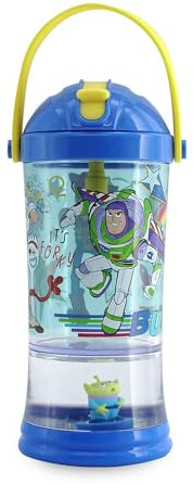 Disney Store Toy Story 4 Gobelet à paille avec paille et couvercle à visser pour enfants à partir de 4 ans - 310 ml