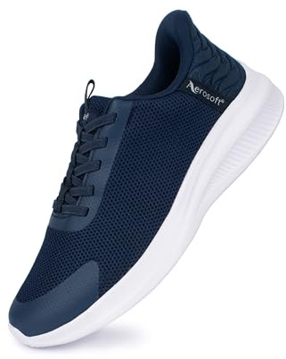 Aerosoft Baskets à enfiler pour femme - Entrée confortable - Légères et respirantes, Marine, 38 EU