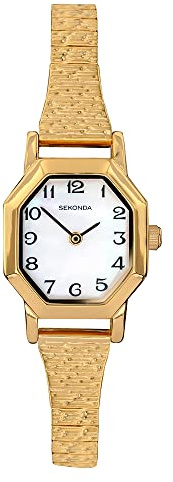 Sekonda Women's Quartz Watch with Mother of Pearl Dial Analogue Display and Gold Stainless Steel Bracelet 4265.27
