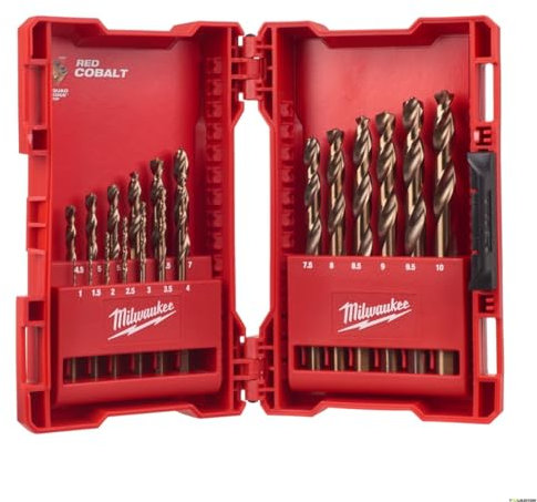 Milwaukee Kit CX Kunststoff de 19 Brocas HSS Kobalt
