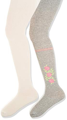 Playshoes flickor rosor och uni med komfortbuntbyxor (2-pack)