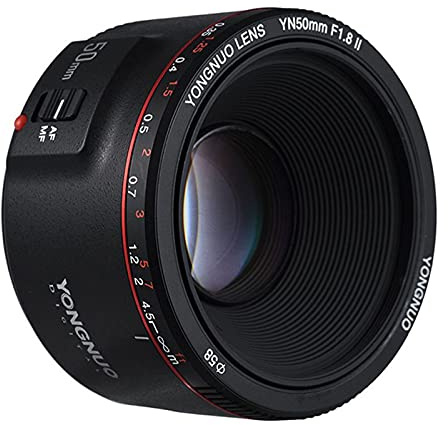 YONGNUO YN50mm F1.8 II,Standard Prime Auto Focus Lens for Canon Full Frame SLR EF Mount Cameras,Black