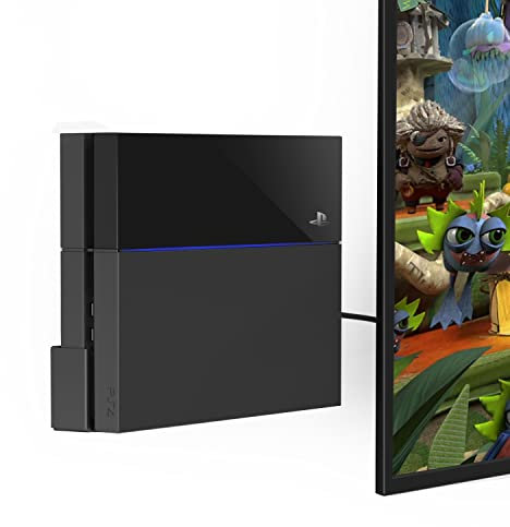 Monzlteck Support Mural pour PS4 Original (Ancien modèle), près ou derrière la TV, Gain de Place