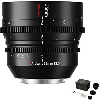 7artisans Objectif Cine T2.0 35 mm pour Sony E-Mount, Objectif Grand Format d'appareil Photo