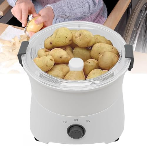 Dfdieratve Pelador AutomáTico de Patatas, Pelador de Patatas EléCtrico Comercial de 85 W, Pelador AutomáTico de Patatas, Pelador Giratorio, Pelador de Patatas EléCtrico Comercial para Cocina