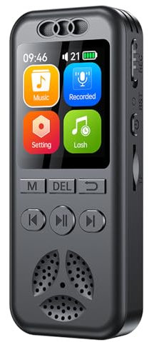 Bisofice Digitale Diktiergeräte 64GB Voice Recorder-1536 Kbps, sprachaktivierte Audioaufnahme,Zeitgesteuerter Aufnahme, EIN-Knopf-Bedienung,Rauschunterdrückung,für Vortrag/Interviews/Klassen/Meeting