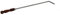 Elegante gancio per fuoco in acciaio inox, con manico in legno, 60 cm, 1,2 cm, spessore 3 mm, per stufa Uchag