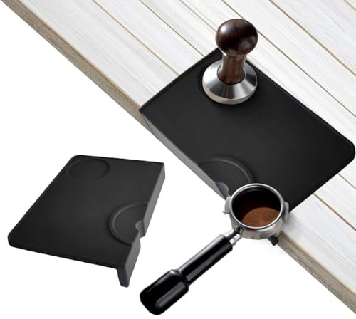 DHSUN Coffee Tamper Mat, Tamping Mat Black Silicone Food Grade Pad 8 X 6 Inch, Barista Accessories Waterproof and Heat Resistant