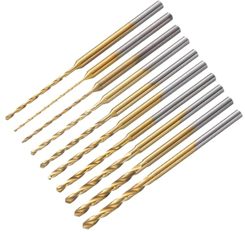 QUARKZMAN metallborrset, M35 borrar i rostfritt stål, HSS spiralborr, Ø 0,6/0,8/1/1,2/1,4/1,5/1,6/1,8/2/2,2 mm mikrogravyr borr för metall, stål, aluminium, plast, trä
