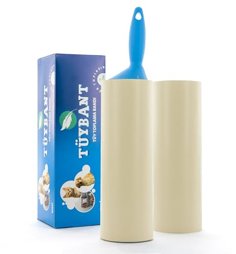 Xclusive Line by Tuybant, 1 rotolo di pelucchi grande, con 1 rullo di ricambio, rullo adesivo extra forte, per rimuovere i peli di animali dai vestiti