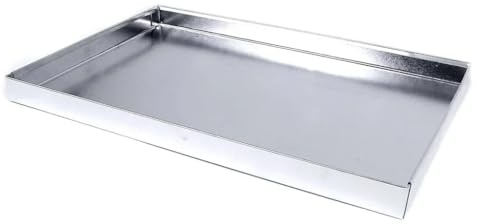 Prestivio Aschekasten Feuerstelle rostfrei für Gartengrill Grillzubehör wetterfest hitzebeständig langlebig passend BBQ Holzkohle Gasgrill einfache Reinigung stabil 60x40 cm