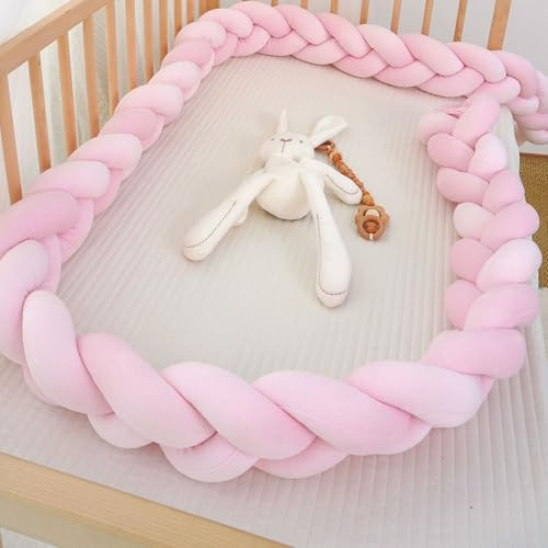 GYCF Braided Knotted Pillows, Braided Cushion, Bed Guard Rail Surrounds Cushions, All-Round Protection Pillow for Bed, Thick Soft Breathable Cushion Side Protectors,A03,3.5 m