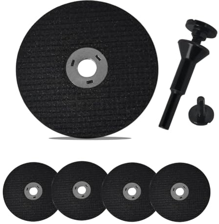 Puthernm Kit di mole da taglio da 3 pollici con mandrino da 1/4 pollici, dischi da taglio con foro per albero da 3/8 pollici 5 pezzi + 1 mandrino