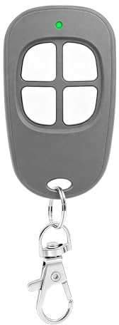 1 x AAM0049 Télécommande Portail Garage 4 Canaux, 433.92MHz Compatible SCS Motorisation Portail et Porte de Garage(Gris)