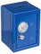 Spardose Tresor Tresorschrank Safe aus lackiertem Metall mit Kombinationsschloss & Schlüssel 16 x 11,5 x 10 cm (Blau)