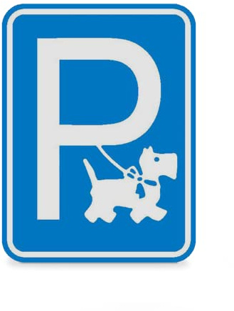 SafetyMarking Hinweisschild Hundeparkplatz - Symbolschild - Aluminium,geprägt - 15,0 x 20,0 cm - Blau weiß