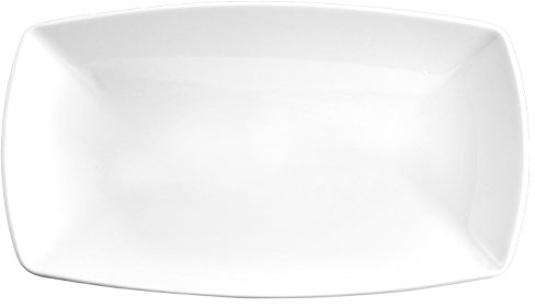 Saturnia S.R.L Plat rectangulaire Portée 30 x 18 Tableau Tokio, Porcelaine, Blanc, 19 x 30 x 3 cm